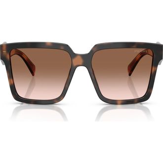Prada 57mm Square Sunglasses in Brown Gradient at Nordstrom