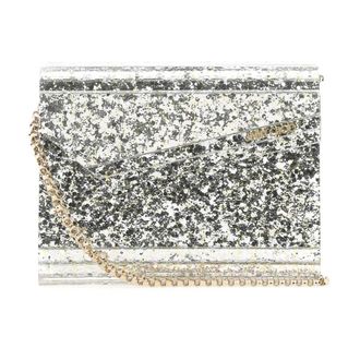 Jimmy Choo London Candy Clutch - Dames - Tassen - Grijs - Maat: ONE Size Acryl