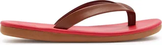 Ancient Greek Sandals Saionara Leather Flip Flops - Red - 40 (IT40/ UK7)