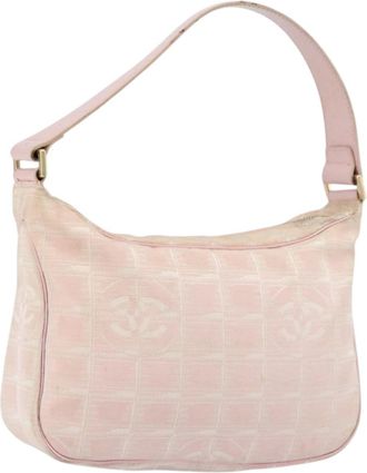 Chanel Travel Line Zip Hobo Nylon Nylon Shoulder Bag Bag (Pre-Owned)
