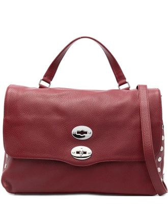 Zanellato medium Postina stud-embellished tote bag - Red