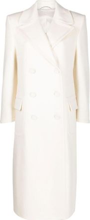 Ermanno Scervino White Double-breasted Wool Coat