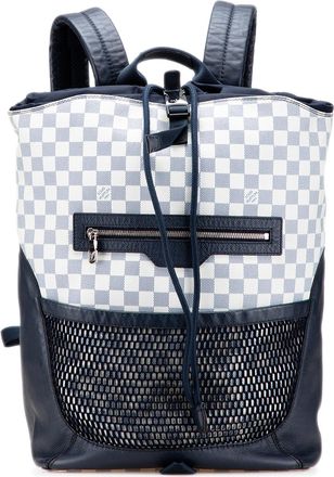 Louis Vuitton Pre-owned Womens Checkerboard Drawstring Backpack - White Textile - One Size