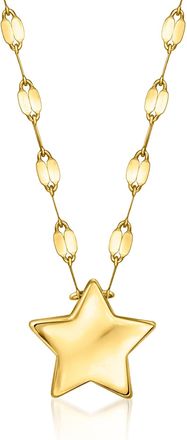 Ross-Simons Italian 10kt Yellow Gold Puffed Star Necklace