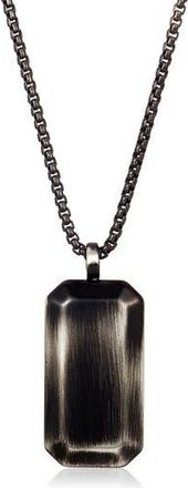 Invicta Mens Brushed Stainless Steel Dog Tag Necklace in Gunmetal at Nordstrom Rack