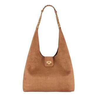 Elisabetta Franchi Shoulder Bags, female, Brown, Size: ONE SIZE Shoulder Bag