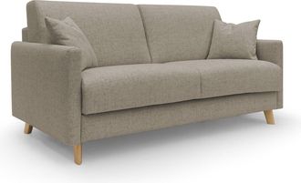 Divani.Store Edgar Sof&aacute; Cama Convertible En Tela Felis Impermeable 160 Cm (mat. 120x197) Marr&oacute;n