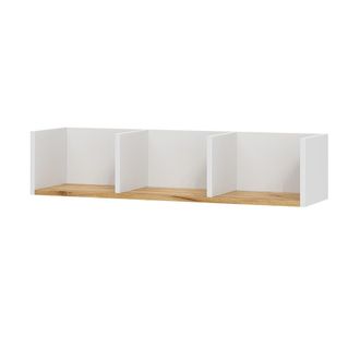 Vicco Estante De Pared Tomy, Roble Blanco/dorado, 90 X 20 Cm