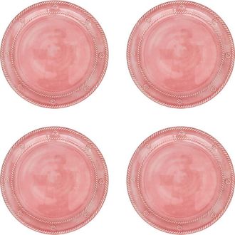 Juliska Berry & Thread Set of 4 Melamine Dessert Plates in Coral at Nordstrom