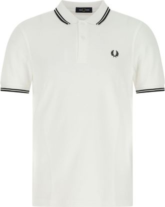 Fred Perry White Piquet Polo Shirt