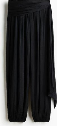 H&M Draped-panel Balloon Trousers in Black at Nordstrom, Size Xx-Large
