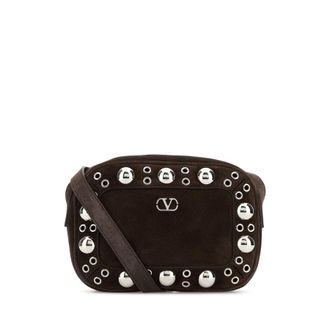 Valentino Garavani Brown Suede NellcaTe Crossbody Bag