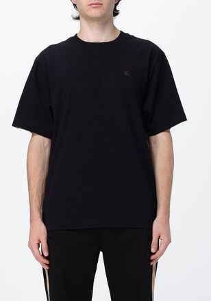 Burberry T-shirt in cotone con logo EKD e dettagli Vintage check