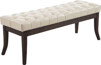 Clp Clp - Taburete Recibidor Ramses En Madera Oscura Crema 120 Cm