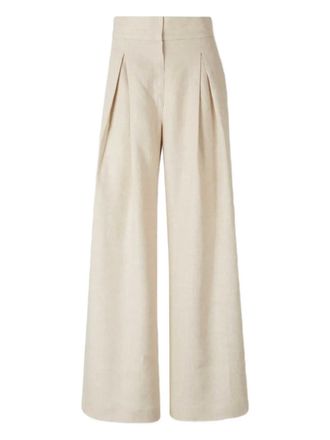 Andres Otalora high-waist flared trousers - Neutrals