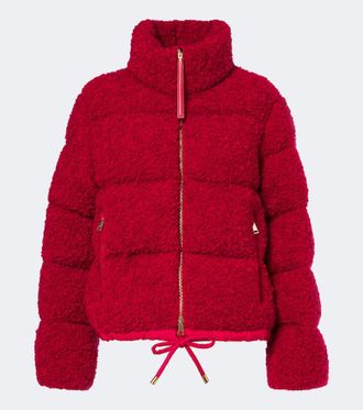 Moncler Trascendance boucl&eacute; down jacket