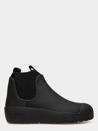 Bally Curling Bootie in Rubberized Leather in Black at Nordstrom, Size 39