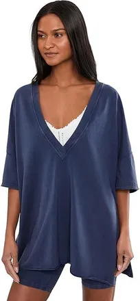 Free People Movement Hot Shot Set Womens Shorts Midnight Navy : MD (Womens 8-10), Cotton/Elastane