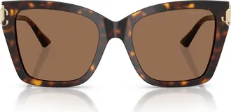 Jimmy Choo London 54mm Square Sunglasses in Havana/dark Brown at Nordstrom