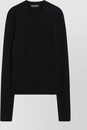 Dolce & Gabbana ribbed wool crew neck long sleeve sweater