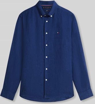 Tommy Hilfiger Regular Fit Freizeithemd aus reinem Leinen in Marine, Gr&ouml;&szlig;e XXL