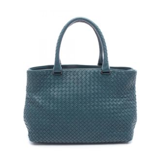 Bottega Veneta Green Leather Tote Bag (Pre-Owned)