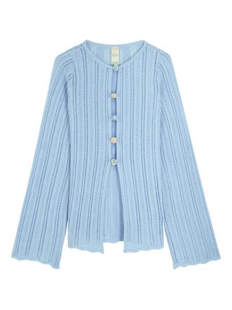 Baobab buttoned knitted cardigan - Blu