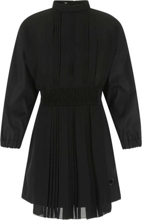 Prada Black Re-Nylon and crepe jumpsuit