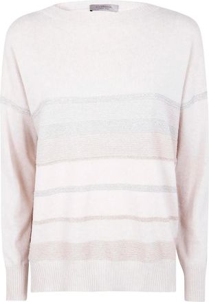 D.exterior Maglione a righe - Rosa