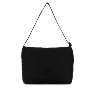 Balenciaga Black Fabric Monaco Shopping Bag