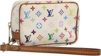 Louis Vuitton Pre-owned Vintage Canvas Clutch - Dames - Vintage Clutch - Wit - ONE Size - Vintage