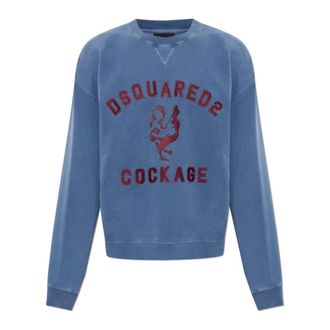 Dsquared2 Sweatshirts, male, Blue, Size: 3XL Logo Sweatshirt