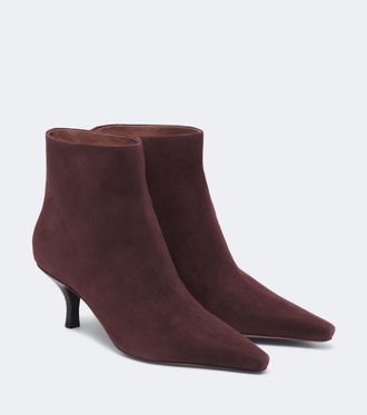 PARIS TEXAS Rose suede ankle boots