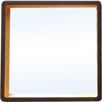Premier Housewares Large Black Wall Mirror with Gold Edge