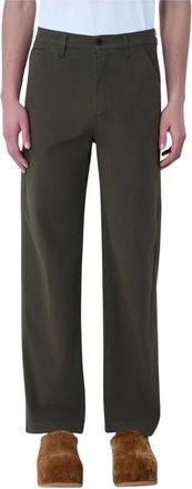 Dries Van Noten Pickerbys Cotton Pants - Heren - Straight fit broeken - Groen - W30 - Katoen - Broeken