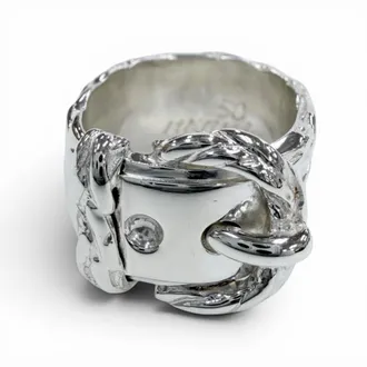 Herm&egrave;s Silver Silver 925 Band Ring (Pre-Owned)