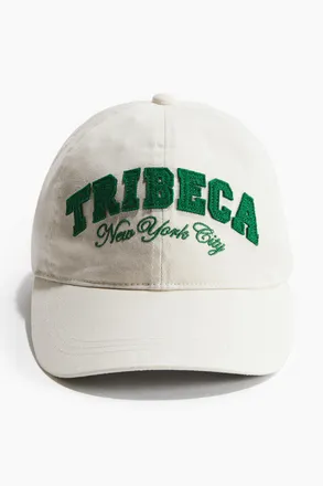 H&M Twillcap mit Motivstickerei - Weiss/Tribeca