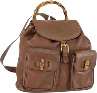 Gucci Pre-owned Backpacks, female, Brown, Size: ONE SIZE Pre-owned Vintage Backpack
