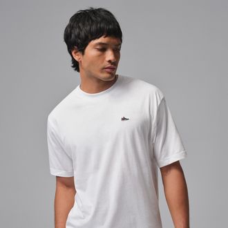 Nike Jordan Mens Jordan Sneaker Patch T-Shirt in White | IF3107-100