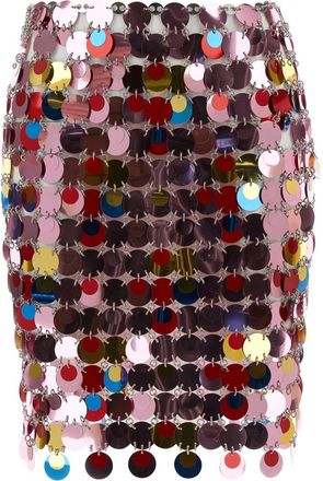 Paco Rabanne Multicolor Maxi Sequins Skirt