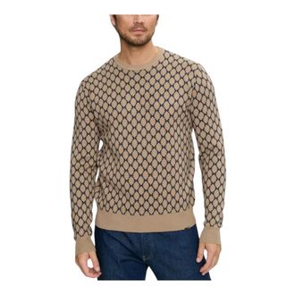 John Richmond Maglia - Heren - Ronde hals truien - Beige - L - Truien & Vesten