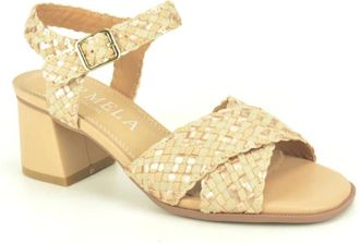 Carmela Tresse O. DH. 5cm - Dames - Sandalen met hakken - Beige - 36 EU - Schoenen