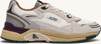 Autry SNEAKERS HYPERWAY IN SUEDE E MESH BIANCO E FIG