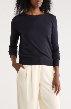 T Tahari Crewneck Sweater in College Navy at Nordstrom Rack, Size X-Large