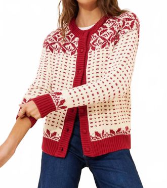 Callahan Oversized Maeve Cardigan In Red