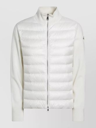 Moncler high collar long sleeve quilted top