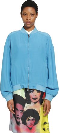 Versace Overdyed Silk Poplin Bomber