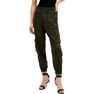 AllSaints Freda Tencel Lyocell Cargo Joggers in Khaki Green at Nordstrom Rack, Size 4 Us / 8 Uk