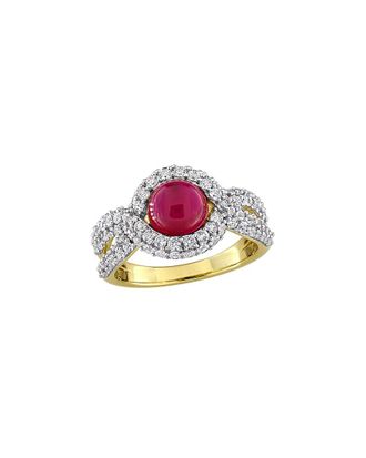 Rina Limor Gold-Plated Silver 3.46 ct. tw. Lab-Grown Gemstone Ring