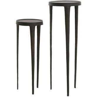 Light & Living Light&living - Set De Columnas 2 Tobias Negro Redondo - &Oslash;30x80 +